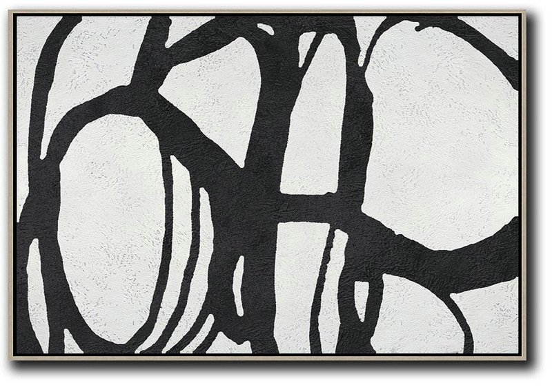 Abstract Art Decor,Contemporary Painting,Oversized Horizontal Minimal Art On Canvas - Extra Large Wall Art
